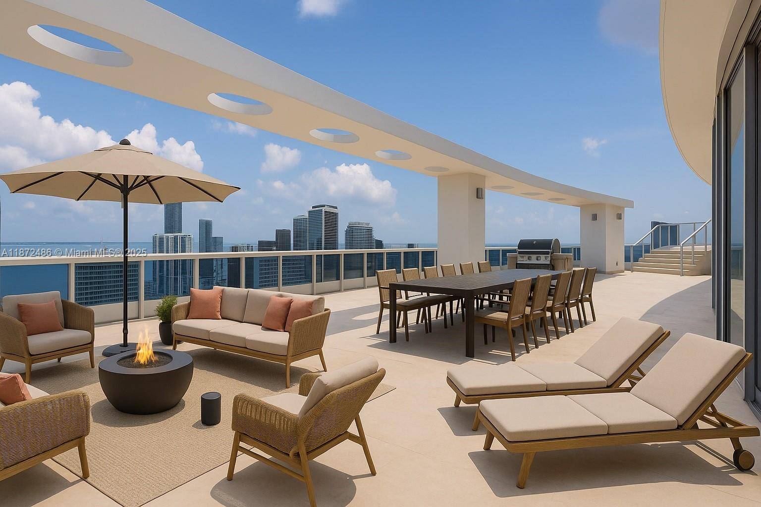 Spectacular 2 story PH at Epic Residences offering over 4, 300SF of interior space plus over 2, 000 SF of private terraces.