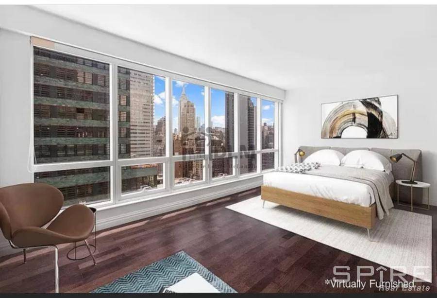 LUXURIOUS OVER SIZED L SHAPE STUDIO w SLEEPING ALCOVE amp ; WALLS OF OVER SIZED WINDOWSEMPIRE STATE BUILDING AS THE BACKDROP FROM THE 25TH FLOORCONDO FINISHES WITH CENTRAL AIRBRAZILIAN WOOD ...