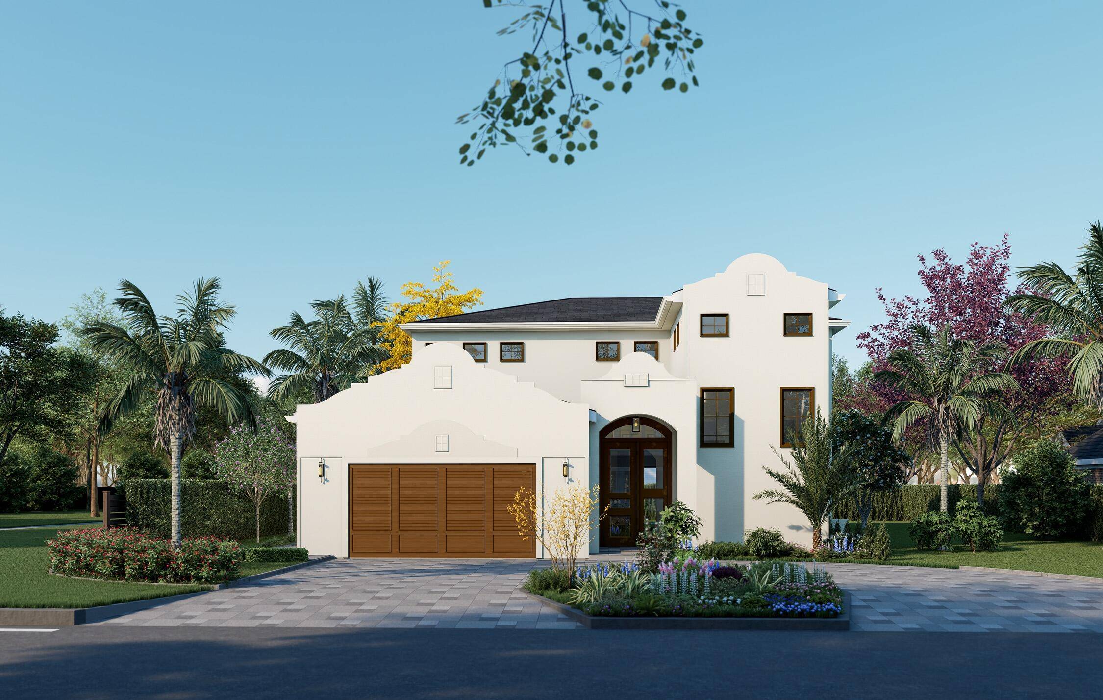 This new Palm Beach Shores crowned jewel redefines coastal living with timeless Spanish Colonial inspired architecture and modern luxury.