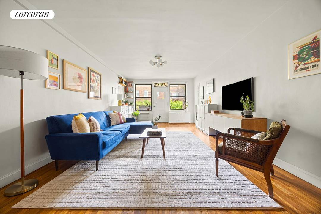 A rare opportunity to own a beautifully renovated two bedroom co op with a private outdoor space.