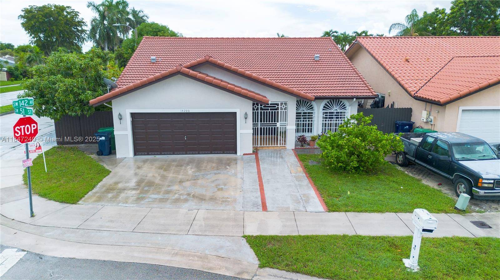 Awesome HOME ! ! ! 4 Bedrooms, 2 Baths, Covered Terrace, 2 Car Garage, Corner Lot with fruit trees.
