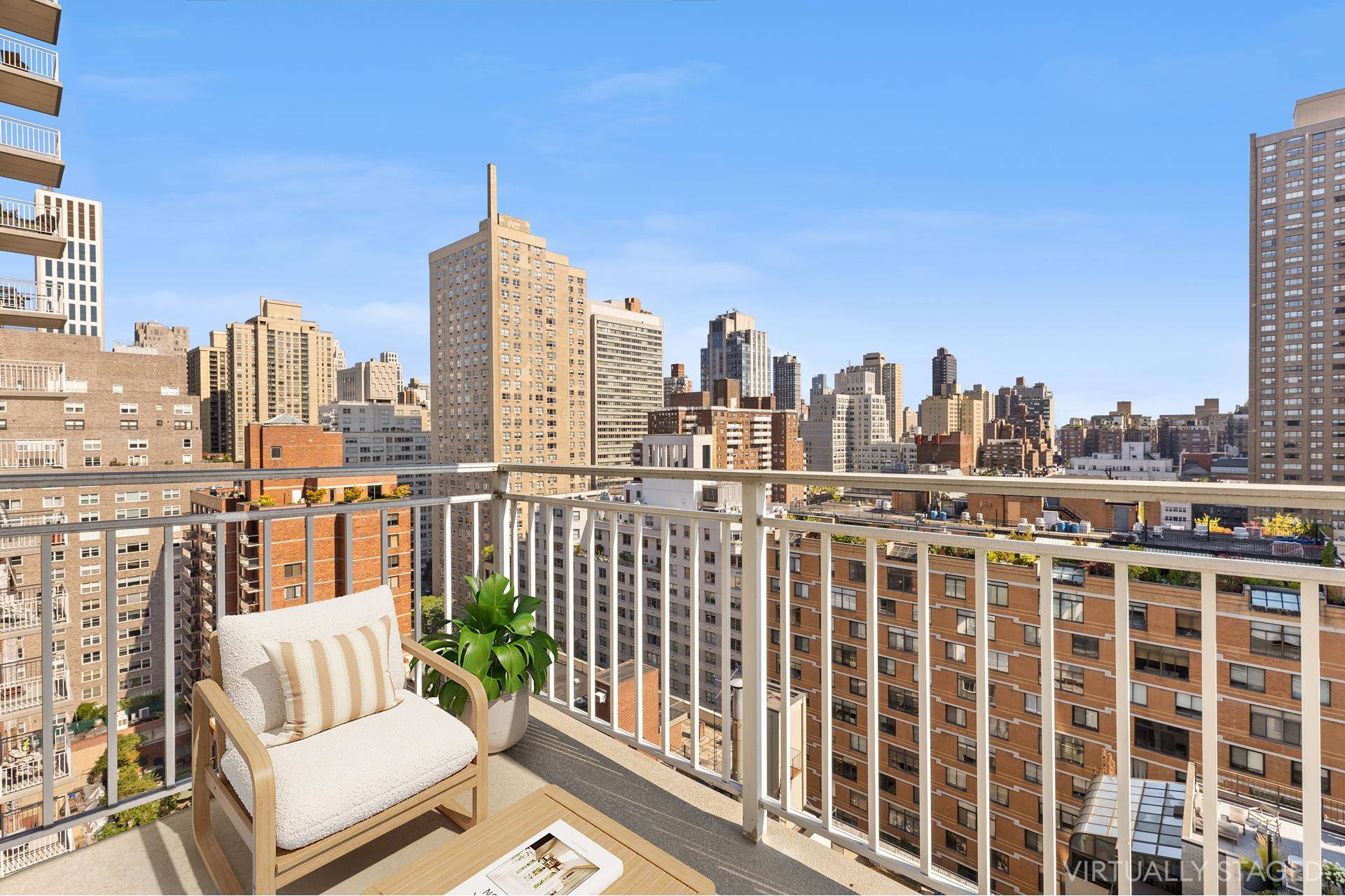 Sun filled high floor 2 bed 2 bath with balcony and grandfathered WASHER DRYER with Low Maintenance !