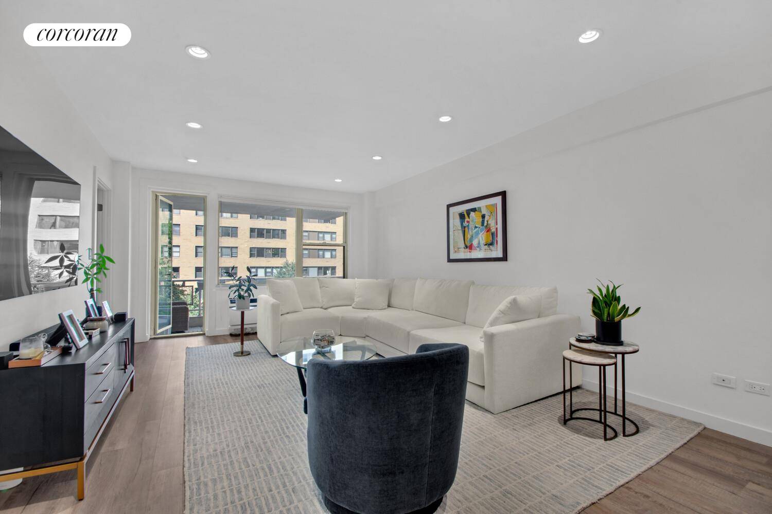 Renovated 2BR with Private Terrace Overlooking Garden at The Sheridan Welcome to Residence 3G a beautifully renovated winged two bedroom, one bathroom home with board approved potential to add a ...