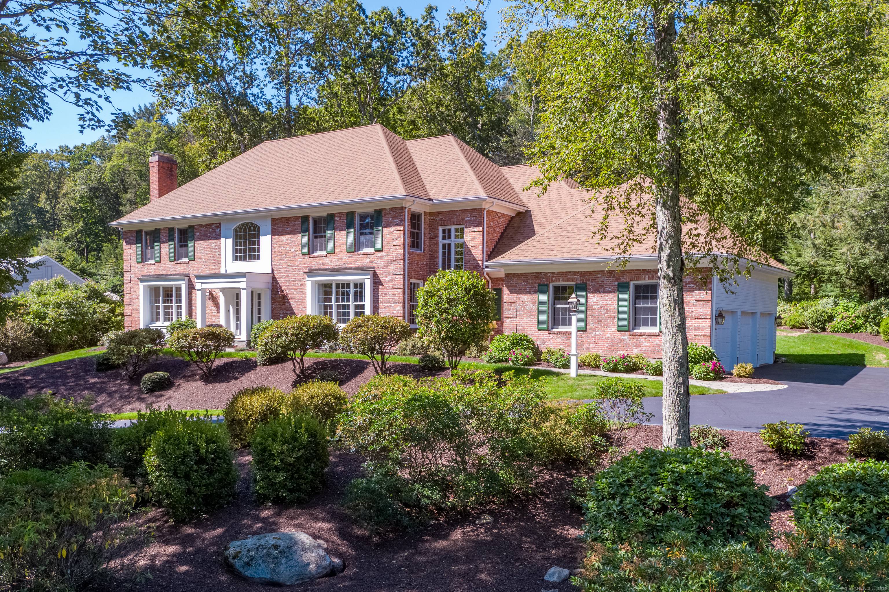 Idyllically set amid lush parklike grounds on a tranquil cul de sac in the heart of Avon, this custom brick clapbrd Colonial has been beautifully elevated by thoughtful remodels updates ...