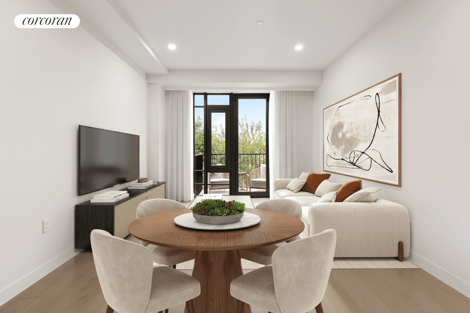 Introducing Sophie Condominium Three Model Residences Now Open This elegantly designed 945 square foot two bedroom, two bathroom condominium residence offers two private balconies and northwestern exposures.