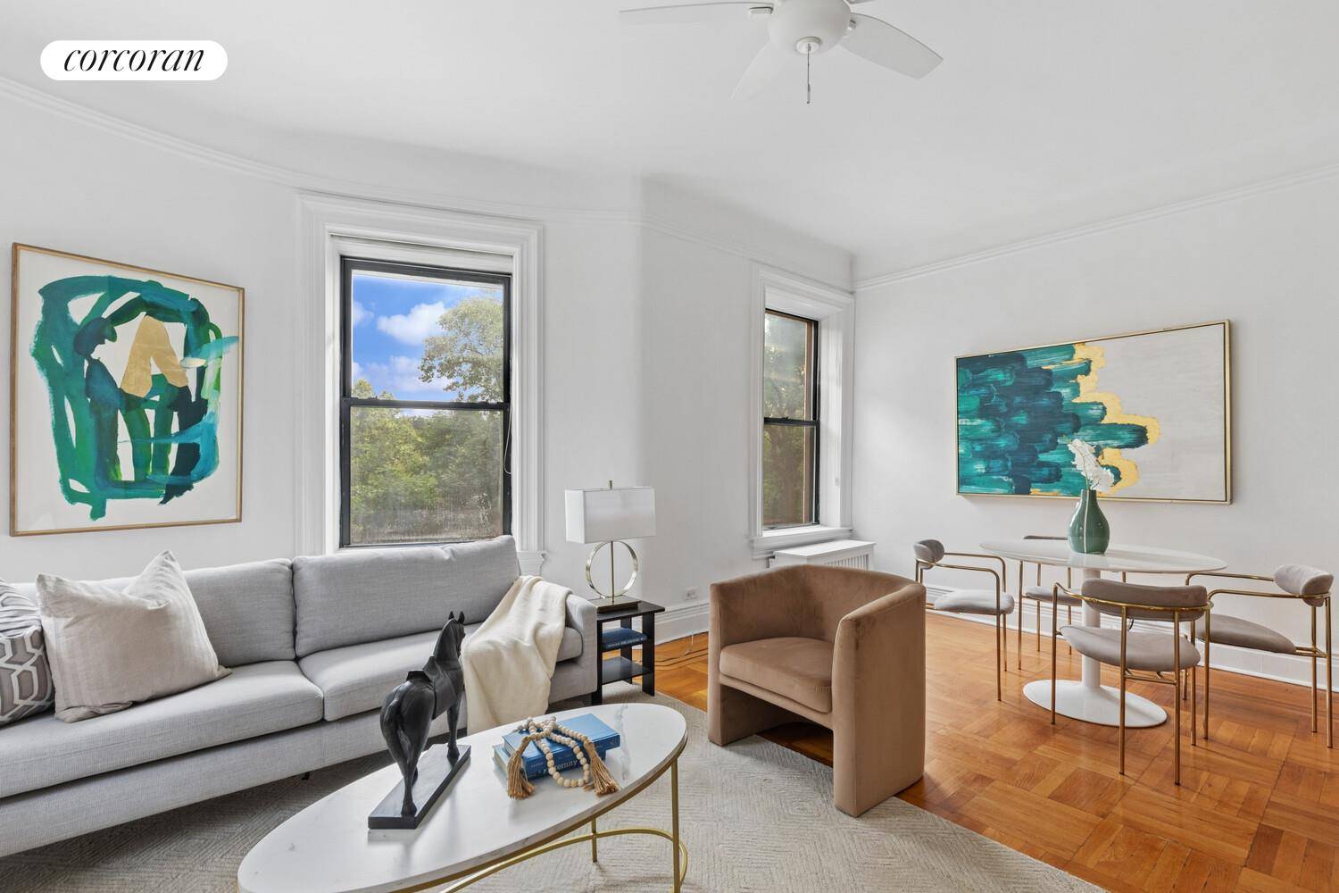 Residence 22 at 418 Central Park West offers a rare opportunity to live with an intimate, ever changing portrait of Central Park as your daily backdrop.