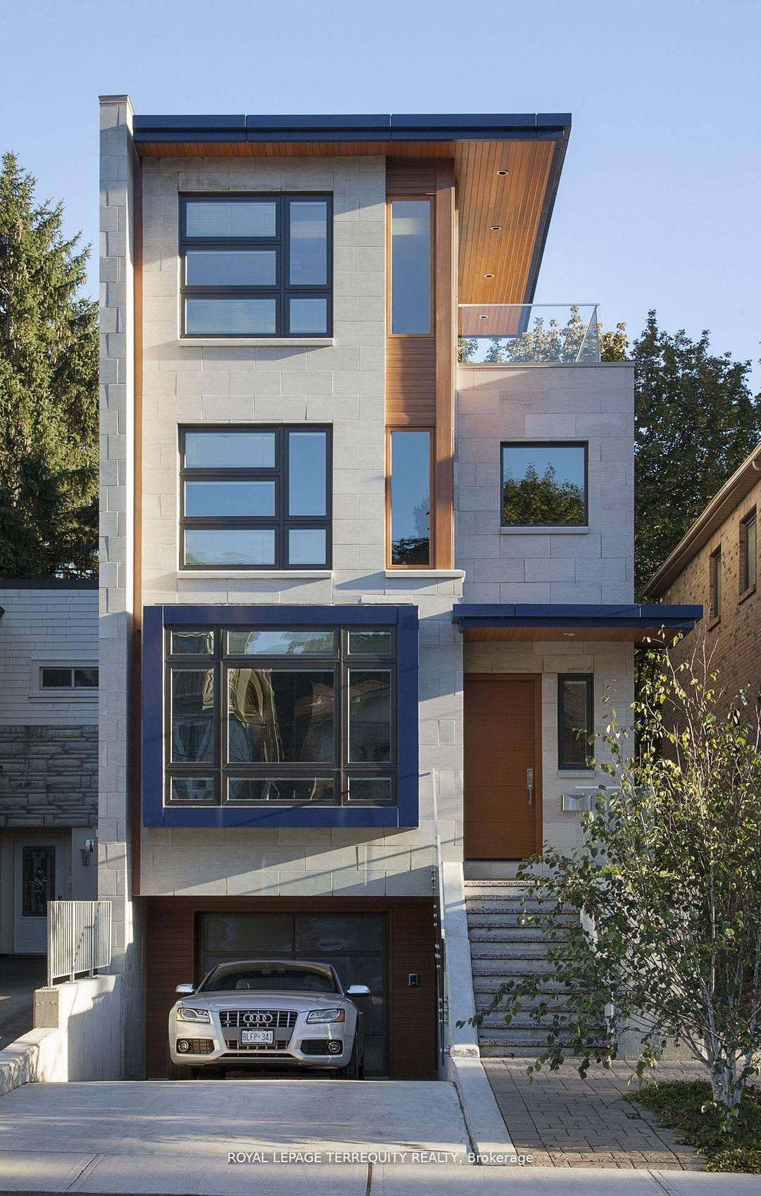 Outstanding architect designed and built home on 4 levels includes a central atrium and an airy 3rd floor Primary suite with 2 decks, a sitting room, skylights, built ins and ...