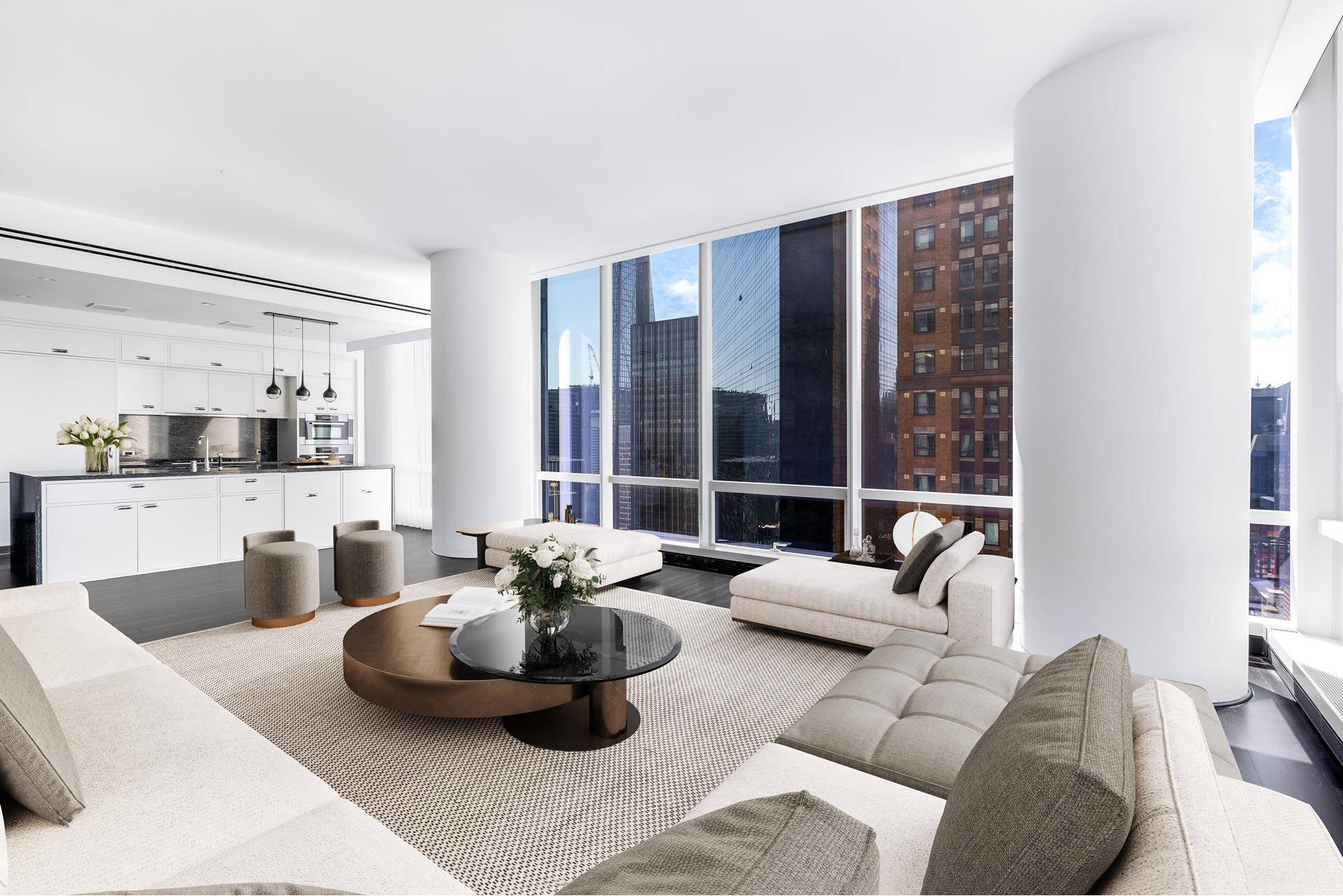 bedroom, 2. 5 bathroom home at the iconic One57 condominium offers the utmost in luxury living.