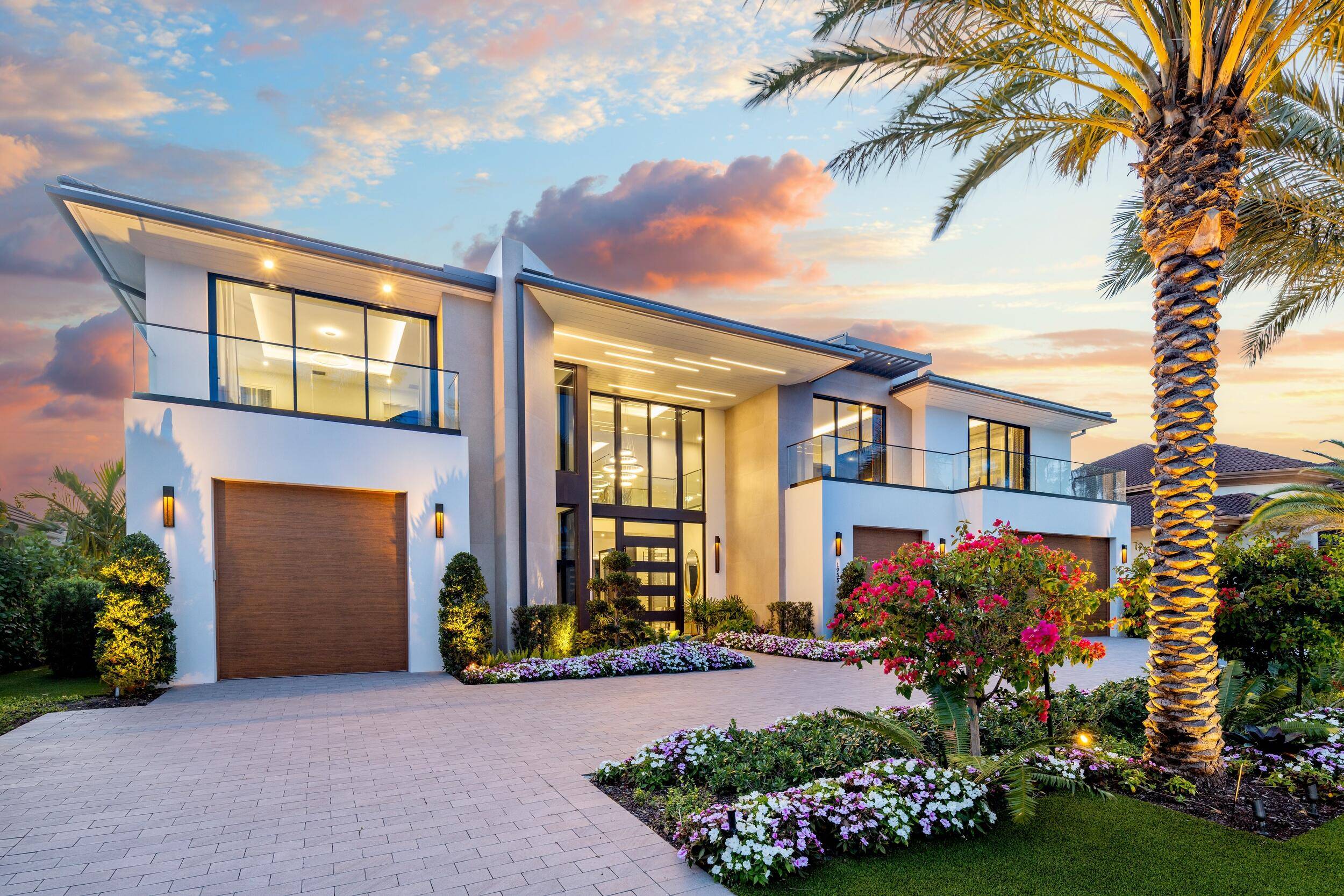 1955 Thatch Palm in Royal Palm Yacht Country Club is a striking new architectural masterpiece a sophisticated fusion of contemporary European design and the tropical elegance of the South Florida ...