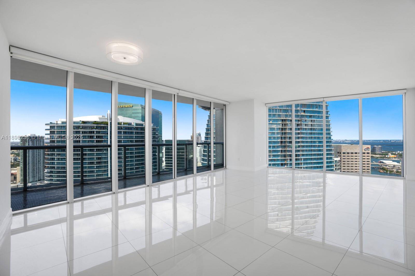 Stunning high floor 2 bed 2 bath corner unit in Icon Tower 1 with sweeping, unobstructed views of Biscayne Bay and the Miami skyline.