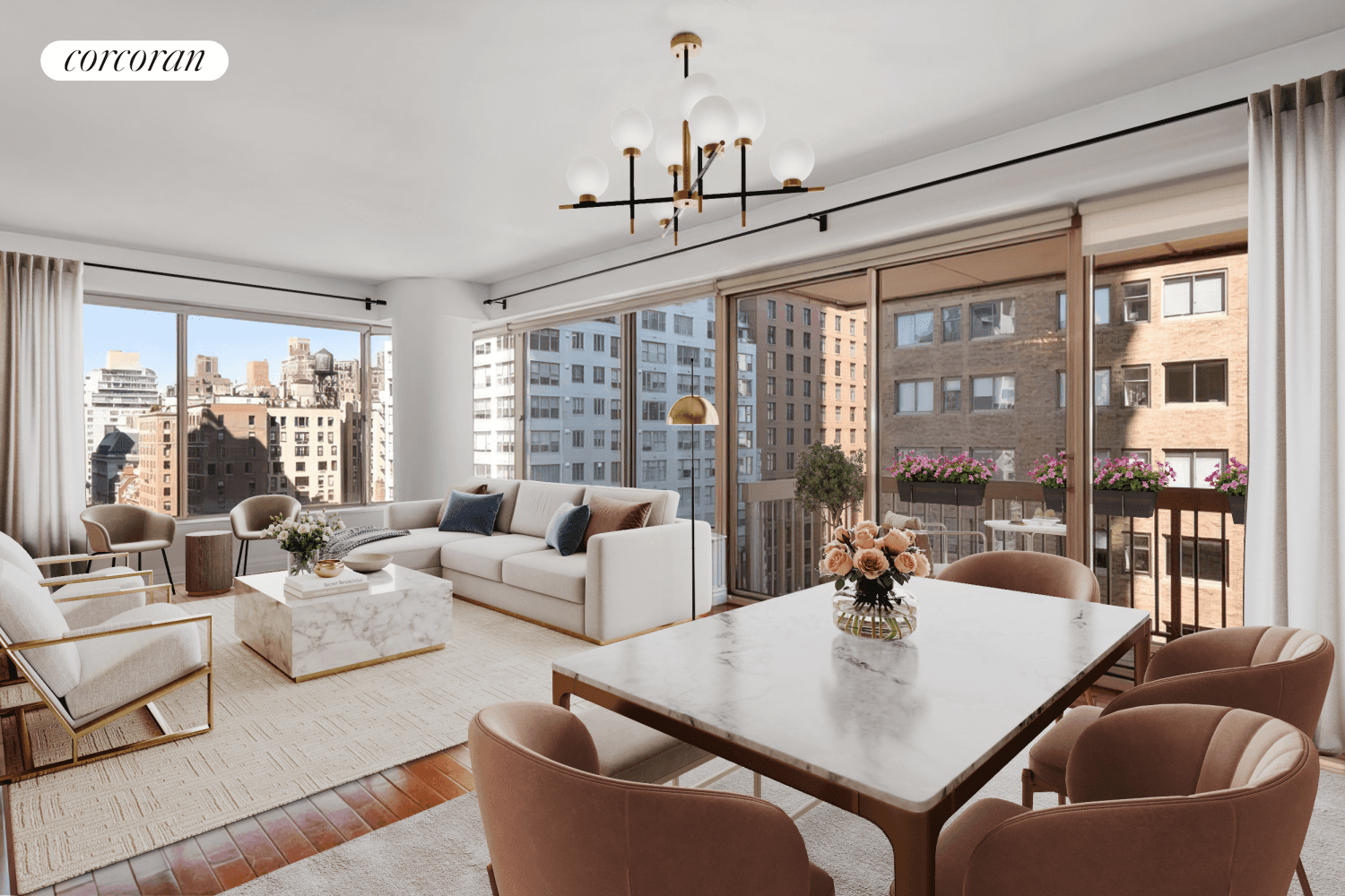 Corner Perfection with Views, Light, and a Terrace to Match Welcome to Apartment 11A at 200 East 69th Street a bright, airy, and exceptionally laid out 1 bedroom, 1.