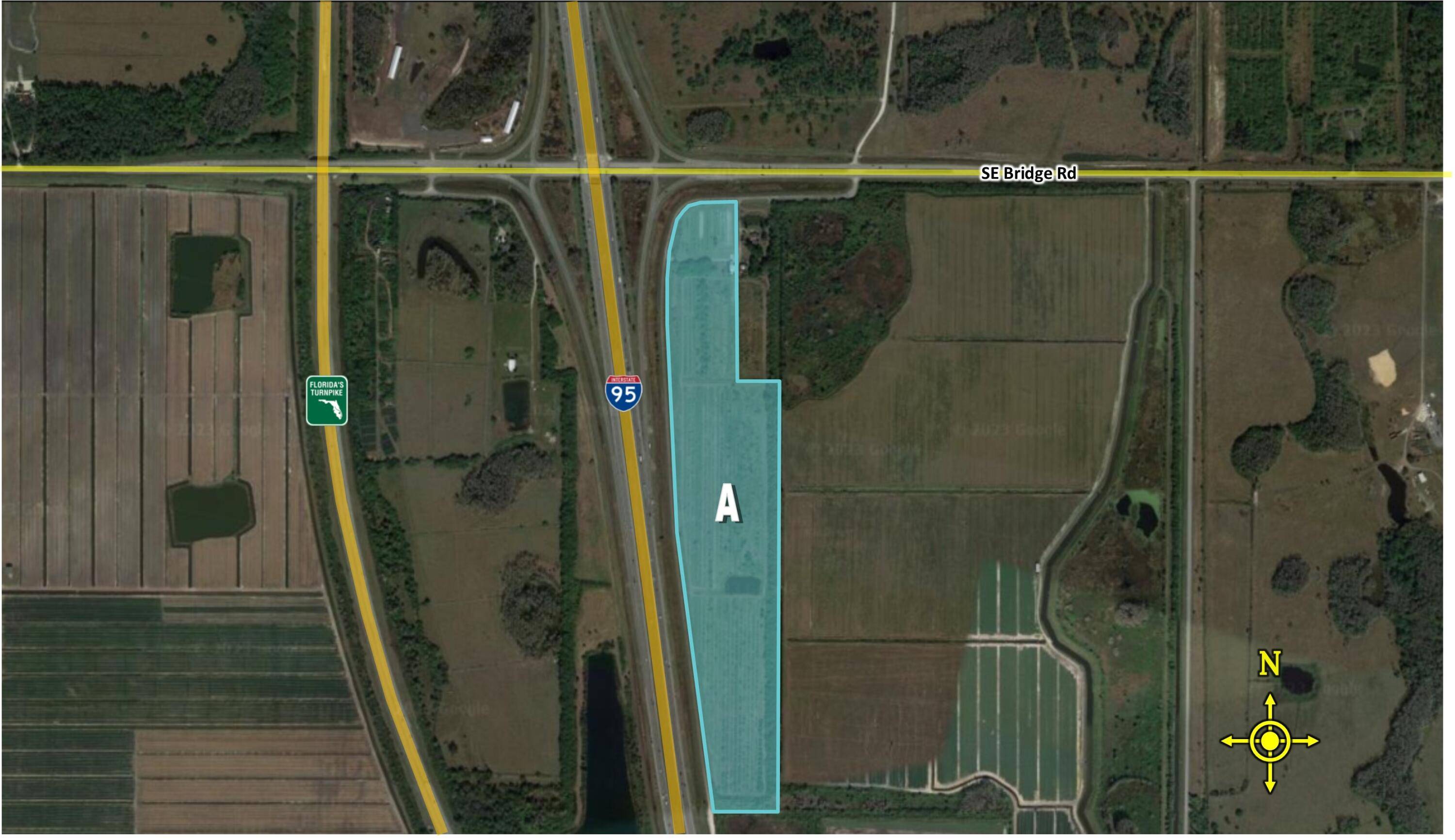 48. 5 acres of premier development opportunity with nearly 3, 800 feet of direct frontage along I 95 right at the SE Bridge Rd exit in Martin County with exposure ...