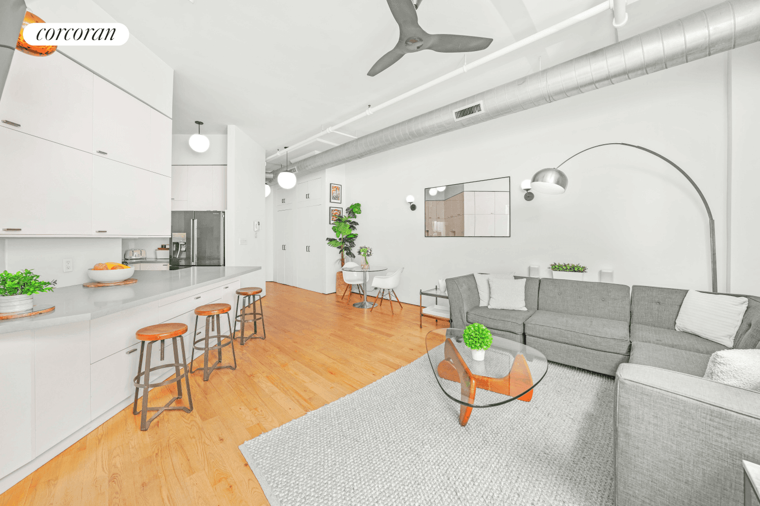 Welcome to an artistically curated residence in the iconic Toy Factory Lofts where industrial charm meets contemporary luxury.
