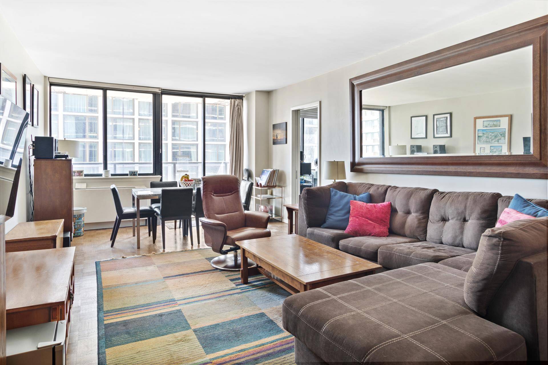 Spacious 1 BEDROOM HOME OFFICE with PRIVATE BALCONY facing East with beautiful river amp ; bridge views.