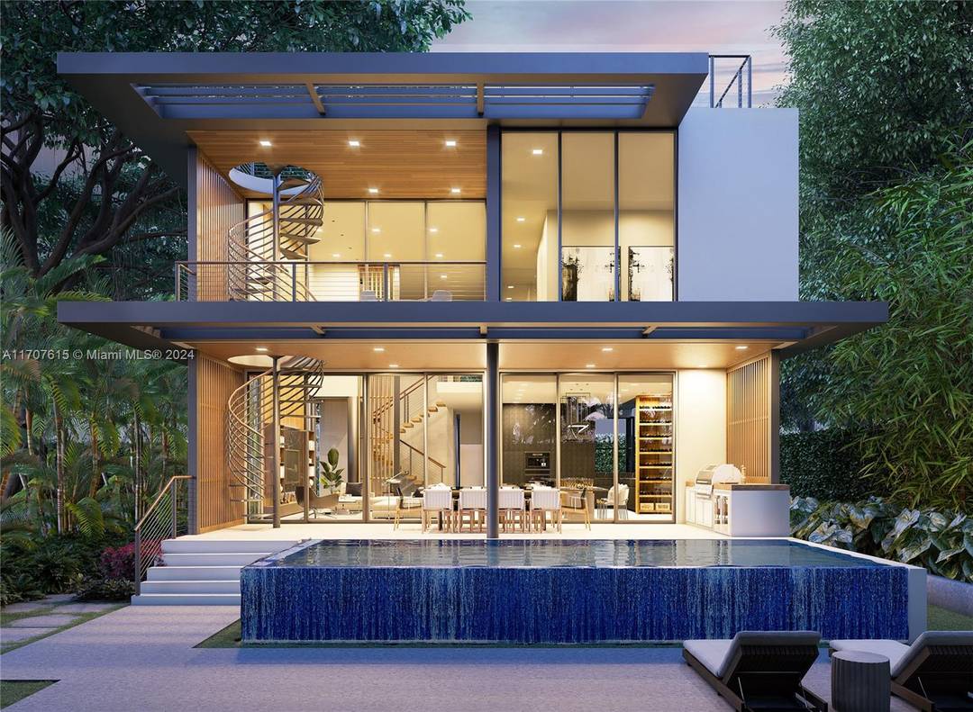 NEW CONSTRUCTION. Be first to own this Italian designed dream home on a corner lot in Miami s MiMo district in guard gated Belle Meade neighborhood.