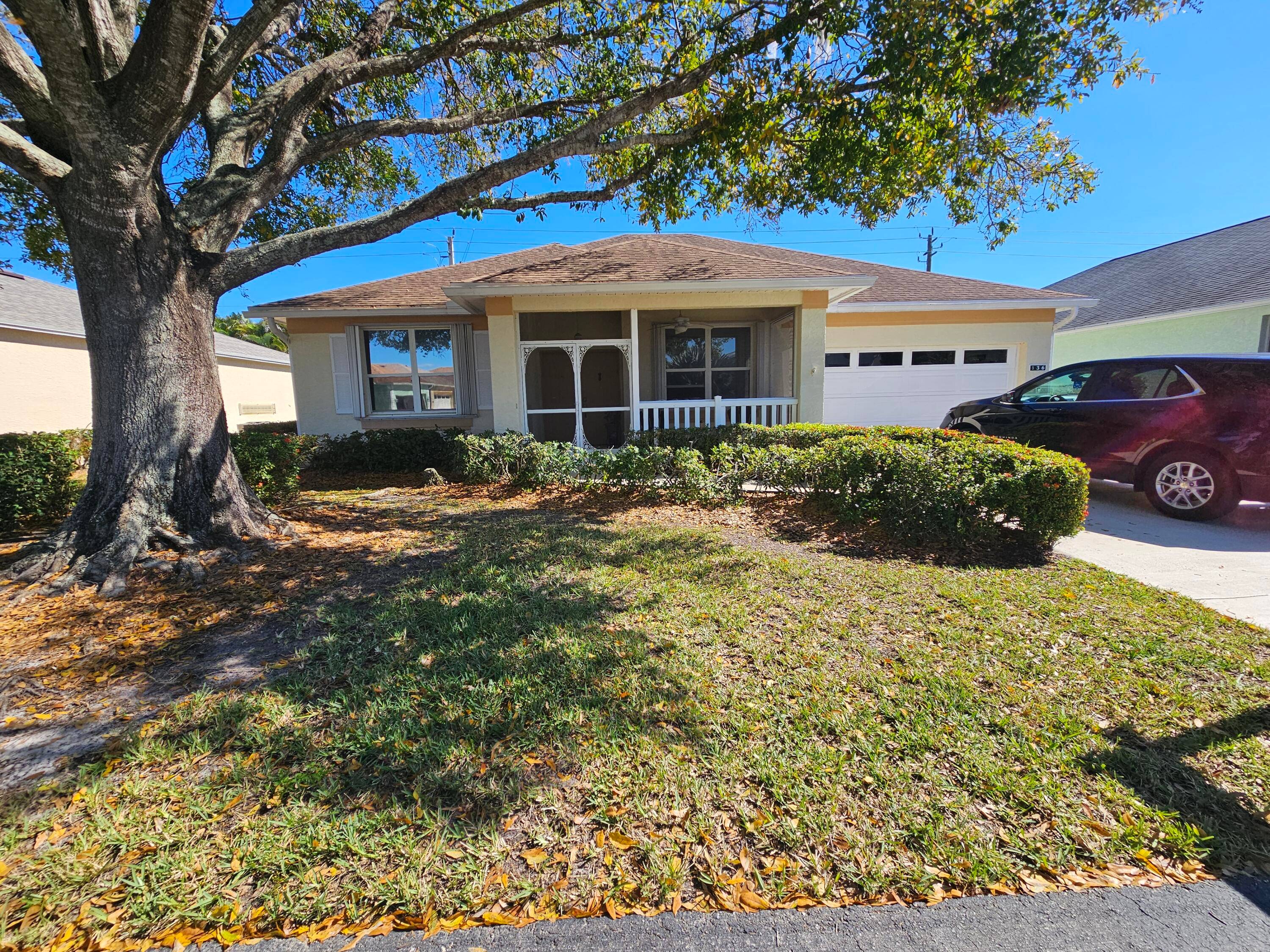One of few homes with 2 car garage and SOLAR ELECTRIC Owned NOT leased, Active community 55, Walk in tub in master bath, Freshly painted interior, Large Florida room adding ...
