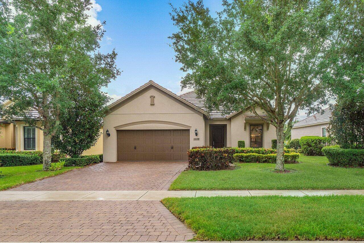 One story home nestled on a premium waterfront lot within the highly desirable, gated community of Castellina.
