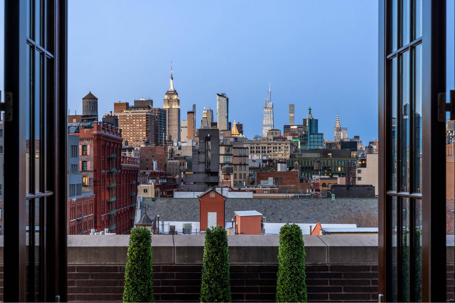 The Penthouse at 224 Mulberry is a custom, one of a kind duplex residence crowning one of downtown Manhattan's premier full service boutique pre war condominiums.