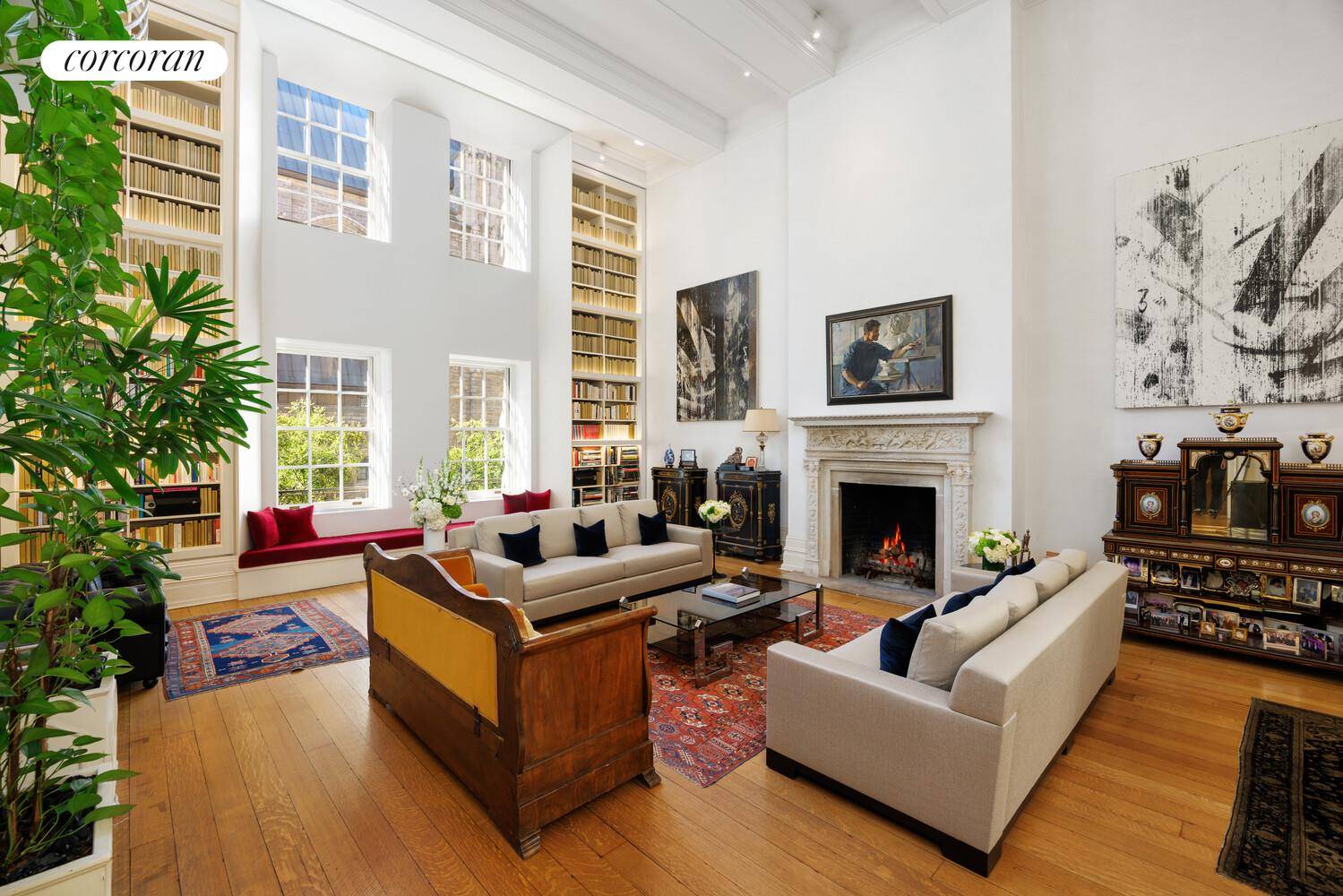 This magnificent duplex residence offers the scale and craftsmanship of a grand prewar home, paired with the warmth and comfort of modern living.