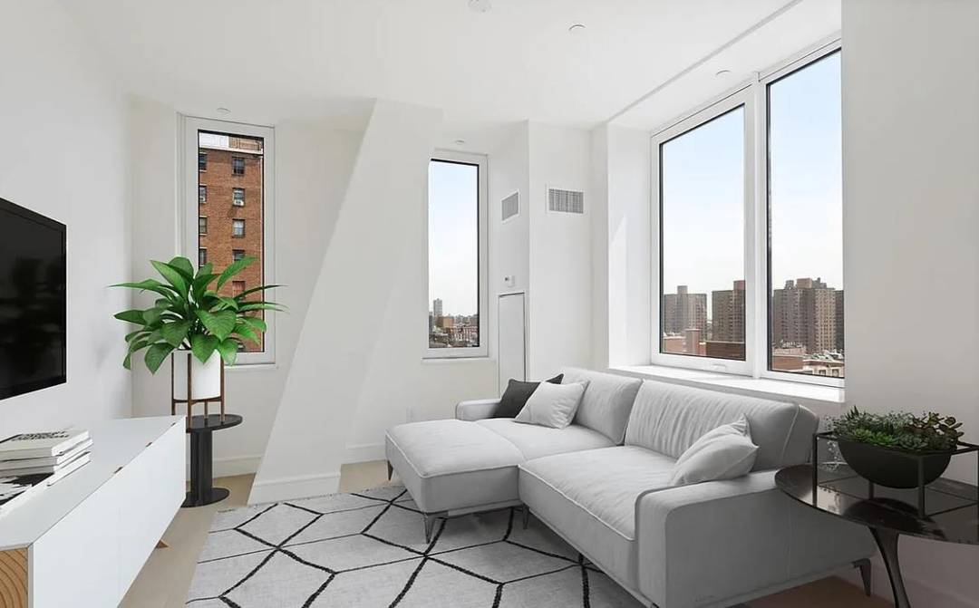 This spacious studio residence offers a corner living area with floor to ceiling sound attenuated windows which face North and East.