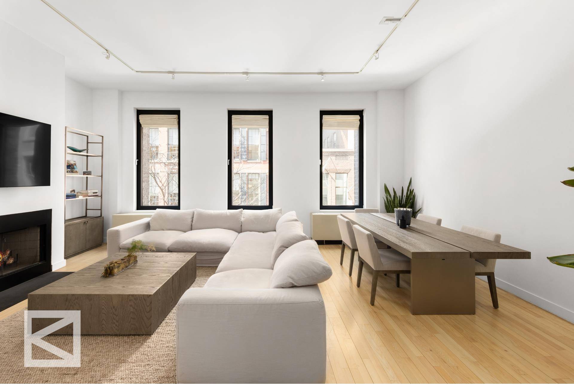 Nestled discreetly on one of SoHo's most coveted cobblestone streets, this exceptional full floor loft apartment resides within the neighborhood's most significant contemporary building, masterfully designed by Andr Balazs and ...