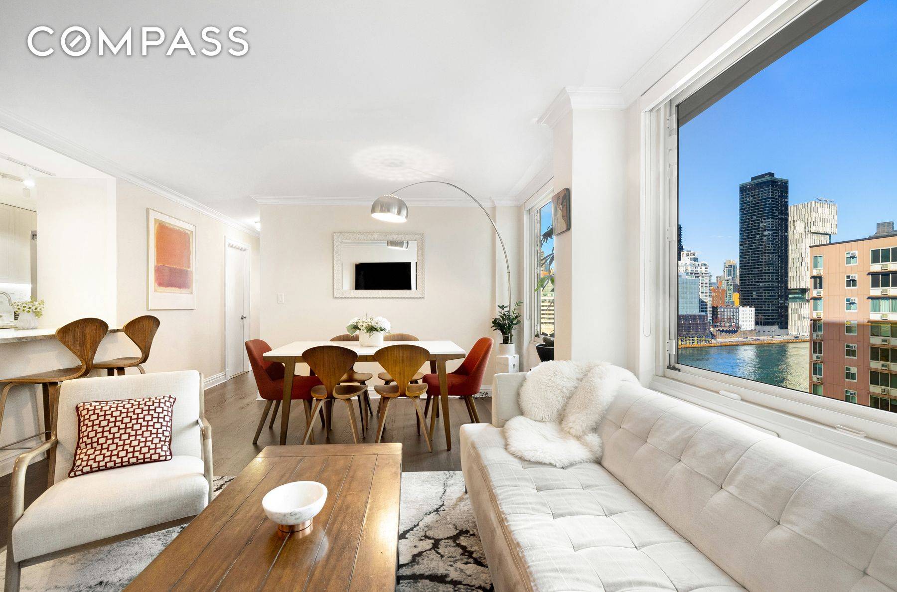 Step into luxury with Unit 1002 in Island House at 555 Main Street, a recently renovated gem on Roosevelt Island.