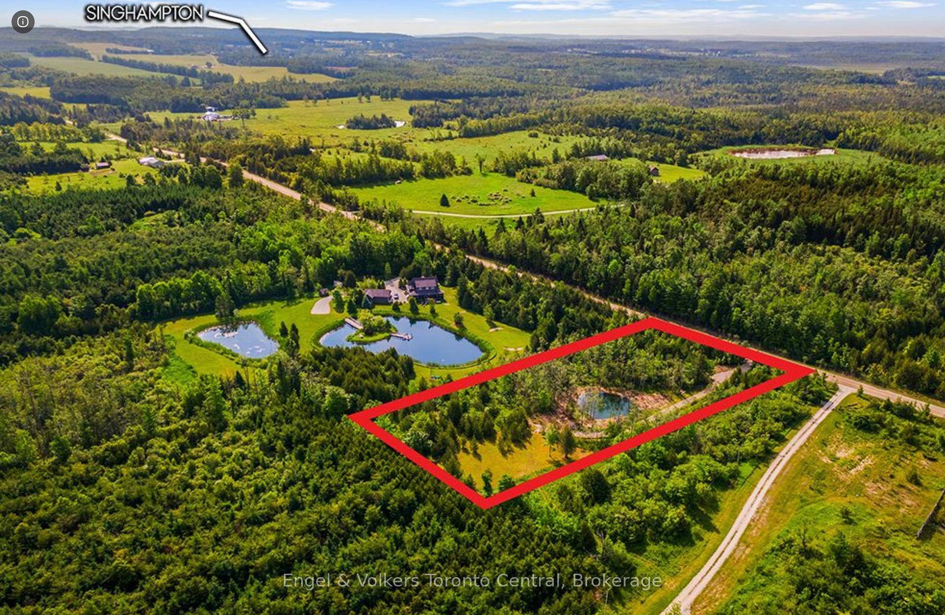 Private 2 Acre parcel on a well maintained country road just 3 Km from Singhampton and 20km from Collingwood Blue Mountains.