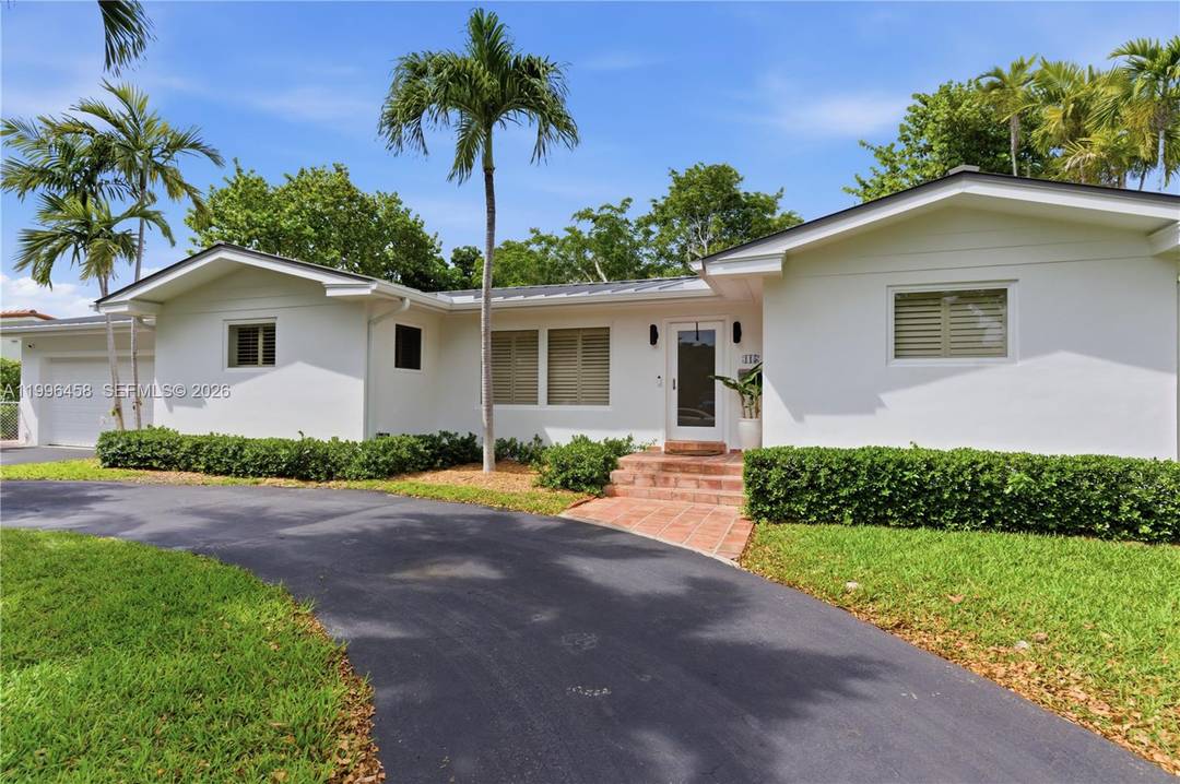 Charming 3 bedroom, 2 bath residence featuring a pool, 2 car garage, and oversized 11, 270 SF Lot in a highly sought after South Coral Gables neighborhood on a quiet, ...