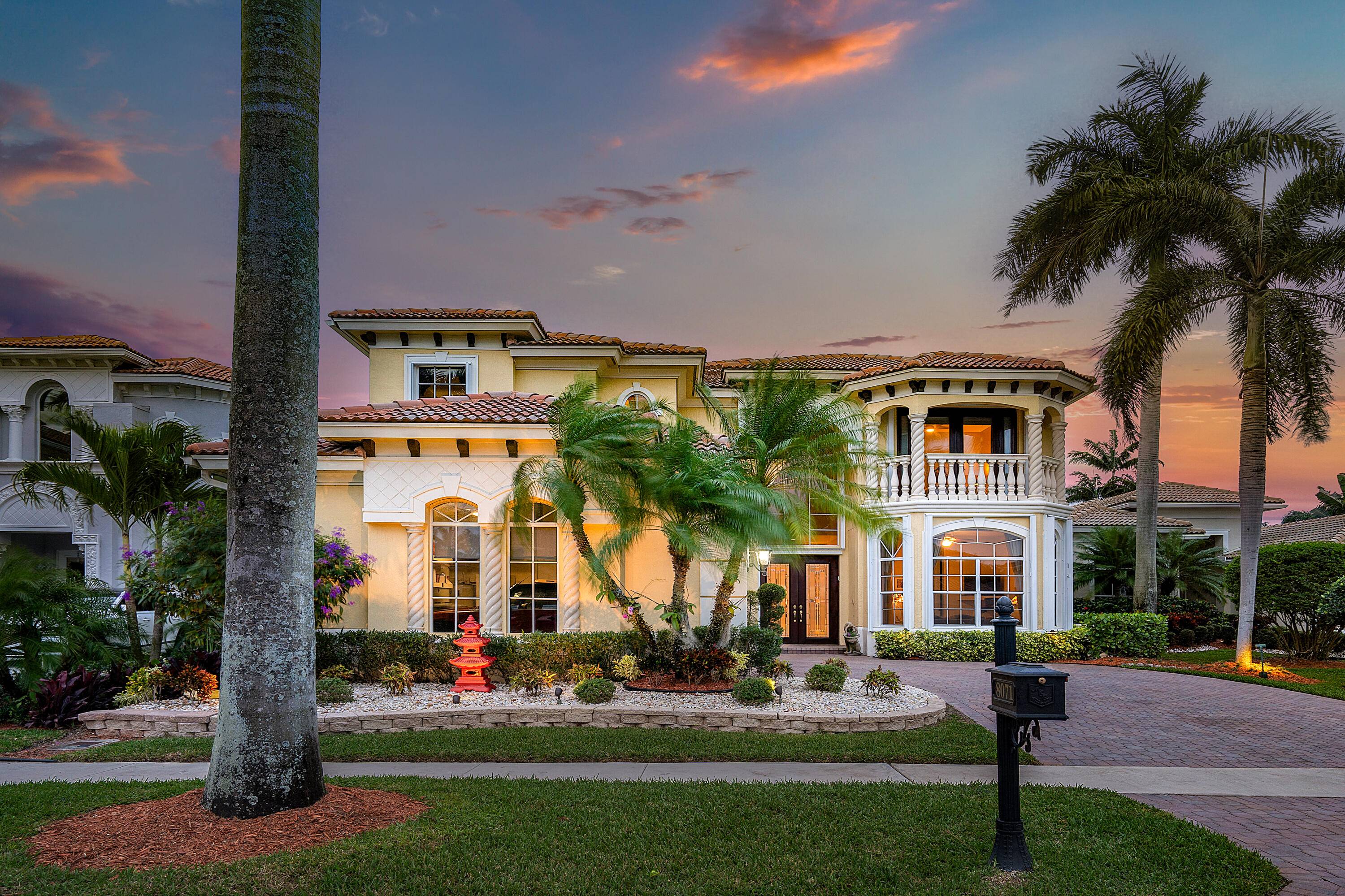 Elegant 4 bedroom, 5. 1 bath home nestled on the picturesque Mizner Country Club golf course.
