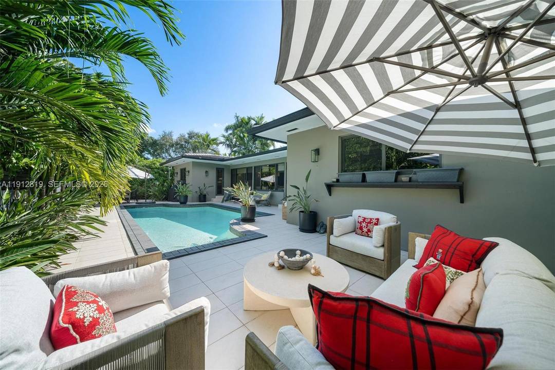 Welcome to Vila Brio, a beautifully updated mid century modern designer pool home located in the heart of Miami Shores.