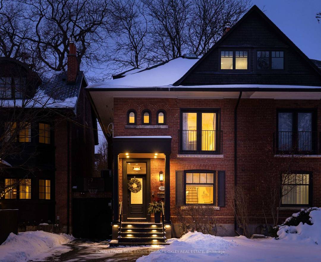 Welcome to 106 Highland Ave, a gorgeous Red Brick Home w incredible curb appeal, impressively set back on an irreg.