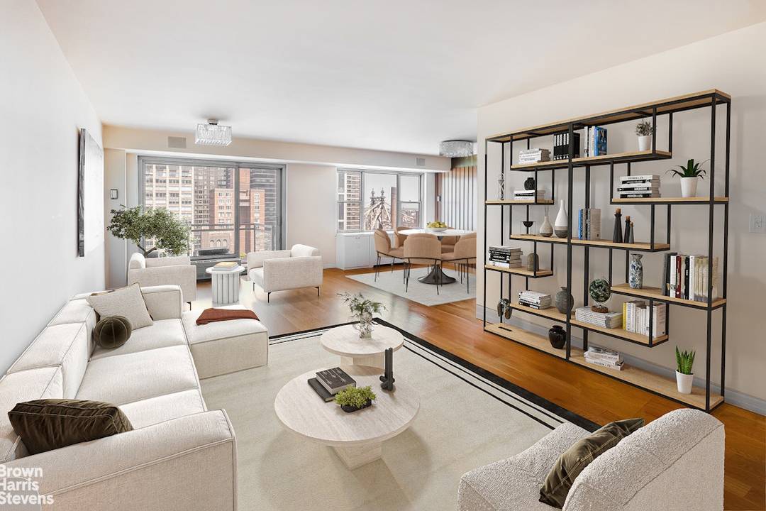 This luxurious Sutton Place Neighborhood is now offering a sprawling high floor, two bedrooms, two bath home.