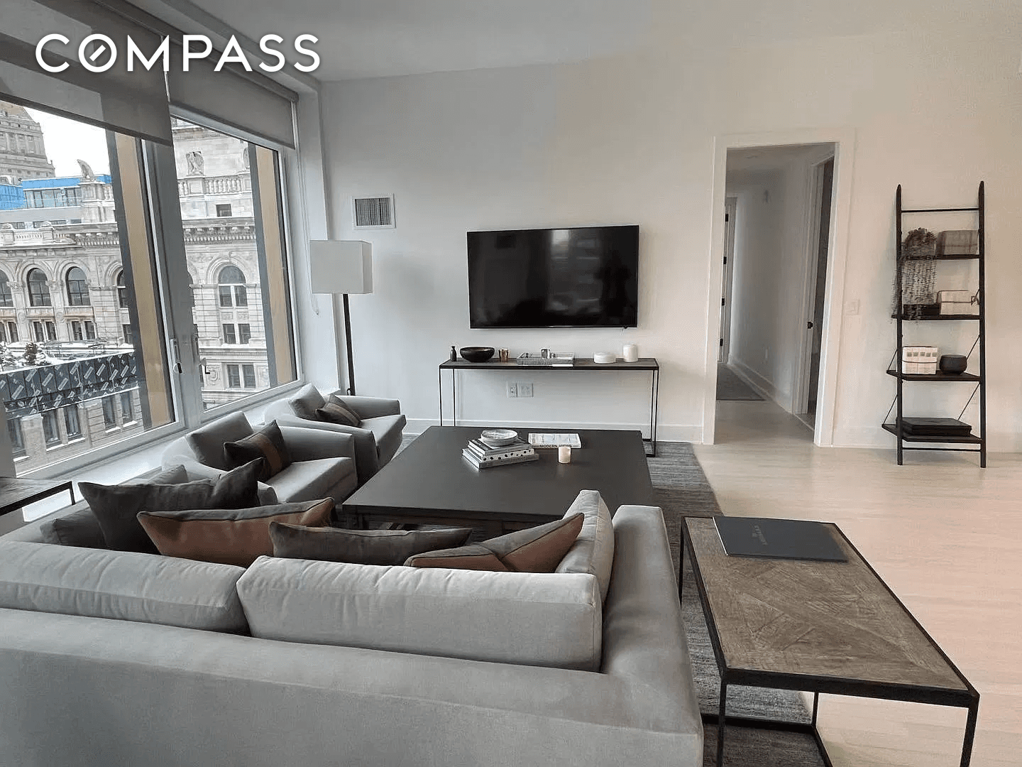 This stunning 3 bedroom, 3 bathroom corner apartment at 91 Leonard in prime Tribeca.