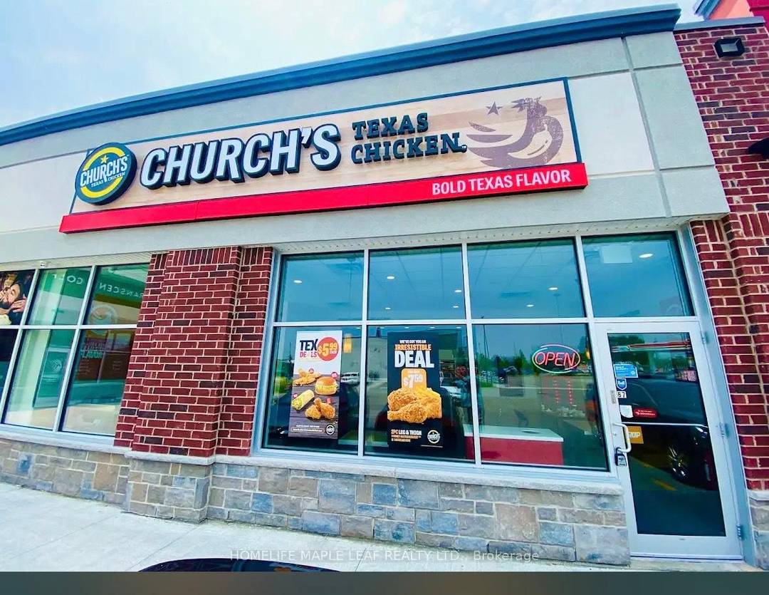 This is a rare chance to acquire a thriving and top ranked Church's Texas Chicken Franchise in a premium location at 2480 Homer Watson Blvd, Kitchener.