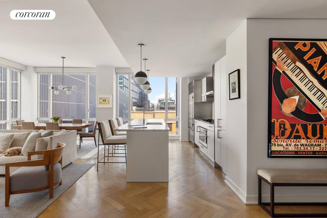 Modern luxury meets timeless design in Residence 6B at the Urban Glass House, perfectly positioned in the heart of Hudson Square.