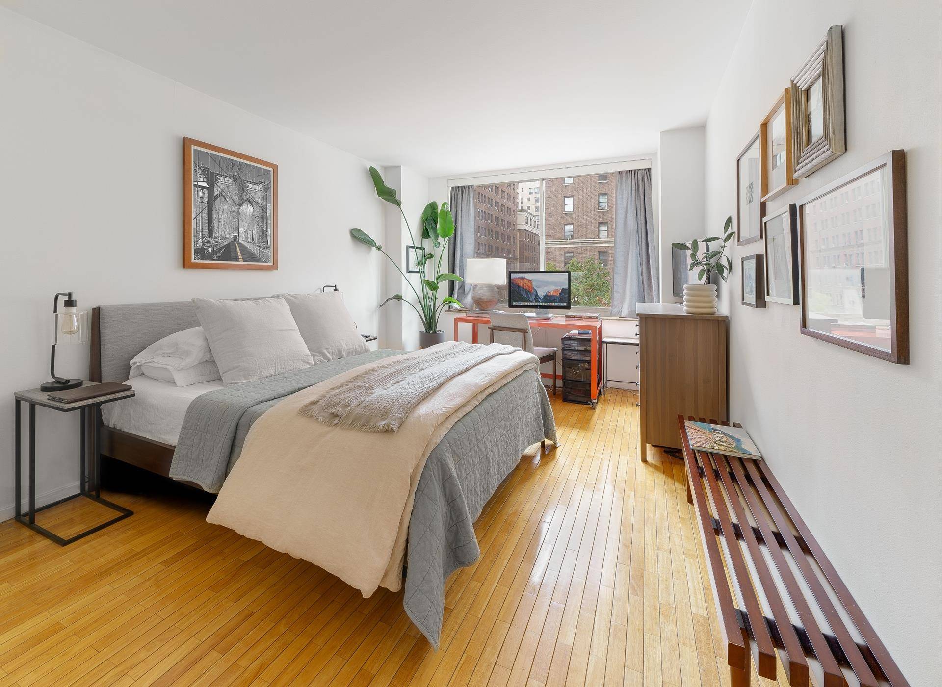 5I is an east facing one bedroom with a private balcony in an amenity filled building with a laundry room on every floor.