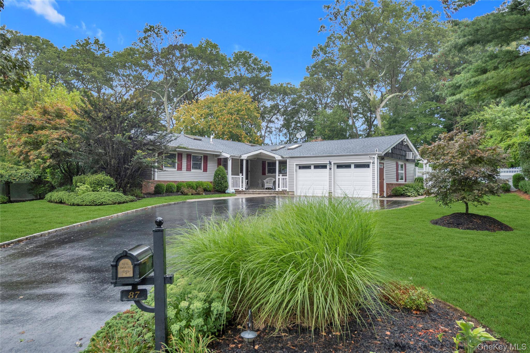 Sprawling, Renovated Pt. of Woods L Ranch on 1 private level, fenced, beautiful parklike professionally landscaped acre.