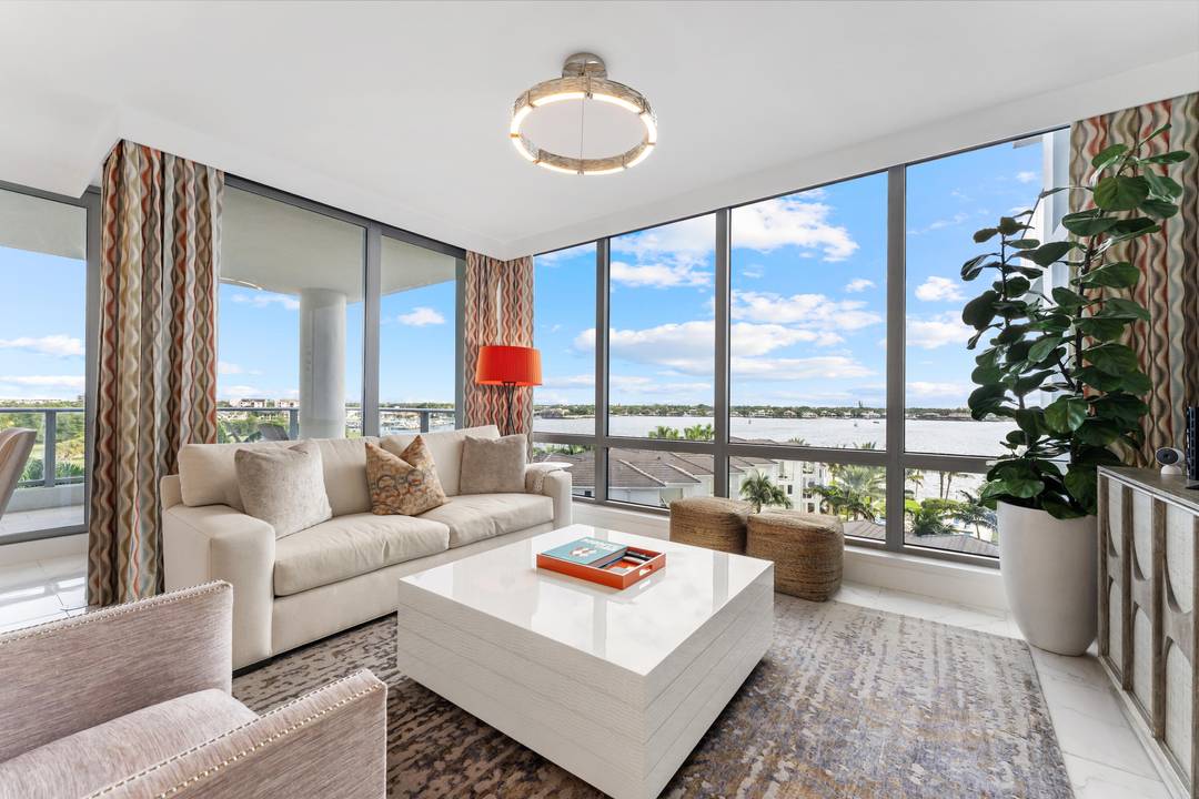 FULLY FURNISHED designer residence at Water Club with breathtaking panoramic water views.