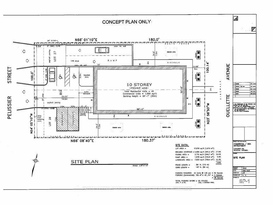 Prime potential development property in downtown Windsor.