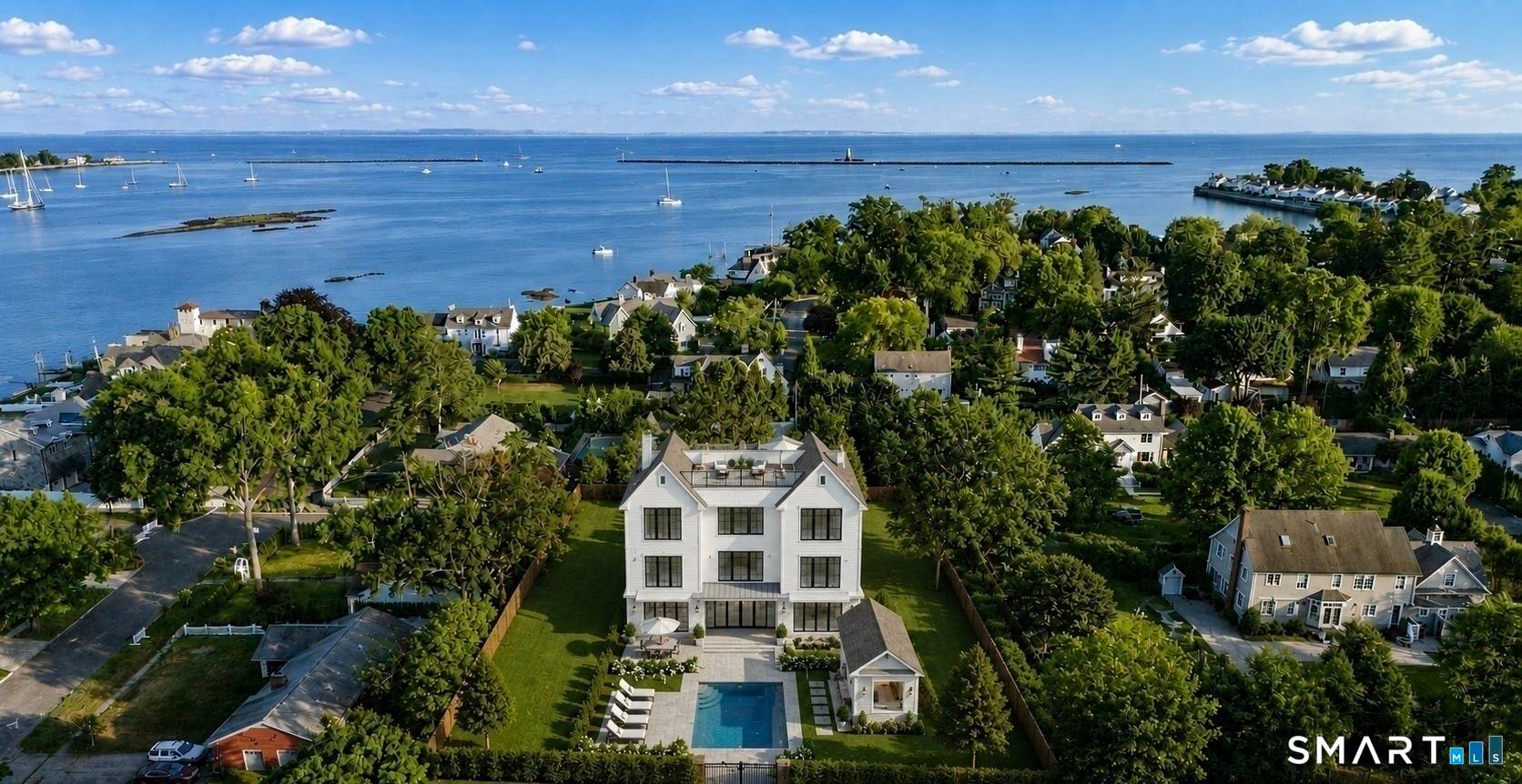 Davenport Point Long Island Sound Views on a Private Peninsula.