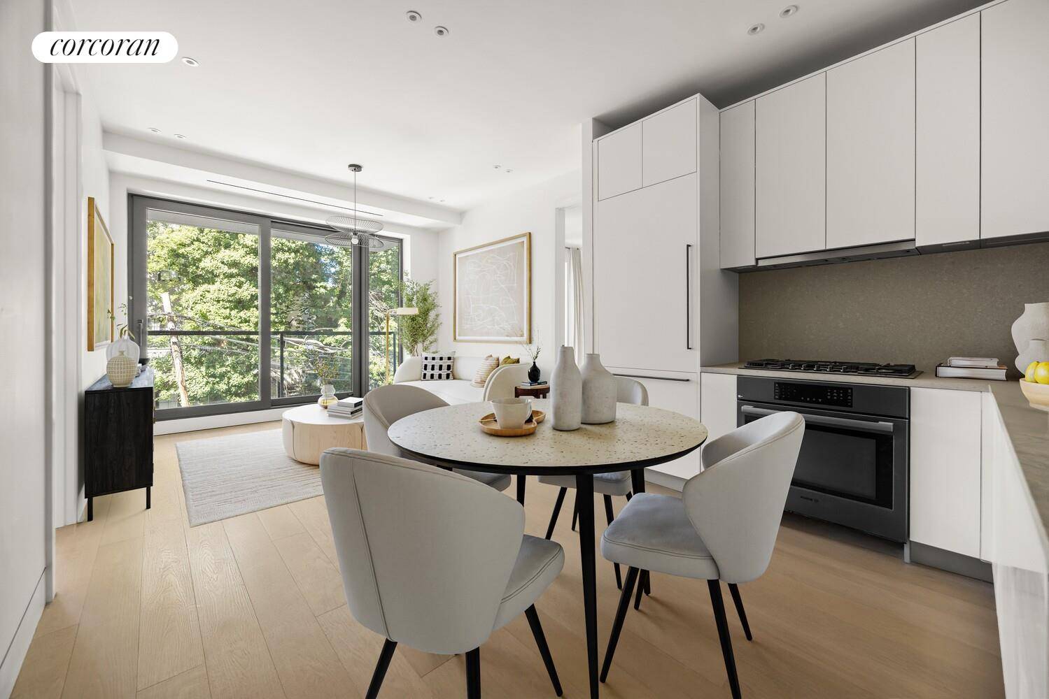Welcome to unit 2F at 259 Halsey Street a thoughtfully designed 2 bedroom, 2 bath residence spanning 845 square feet, where modern elegance meets everyday comfort.