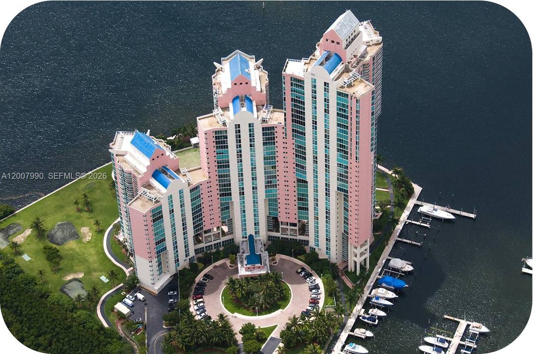 Stunning corner residence at Hidden Bay in Aventura, offering breathtaking panoramic views of Sunny Isles Beach and beyond.
