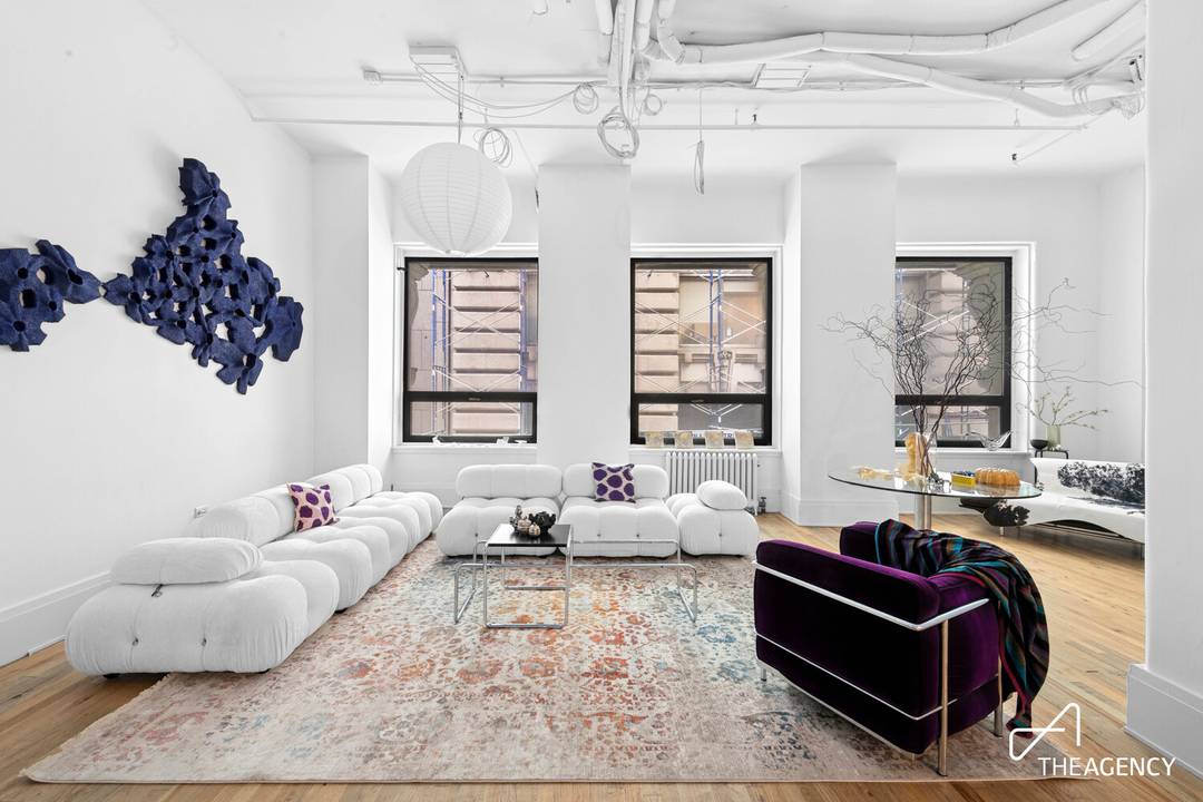 Iconic Full Floor Loft with Prewar Character and Endless Possibilities This expansive three bedroom, three bathroom loft spans an entire floor and boasts soaring 12' ceilings, classic prewar details, and ...