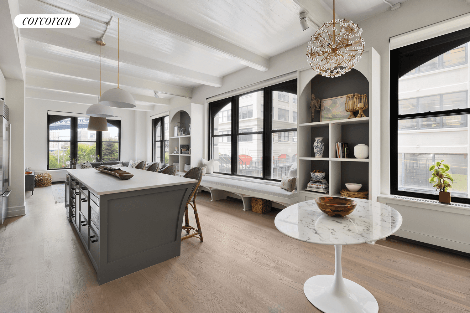Welcome home to this beautifully renovated, 1, 887 square foot loft at the iconic Sweeney building in the heart of DUMBO.
