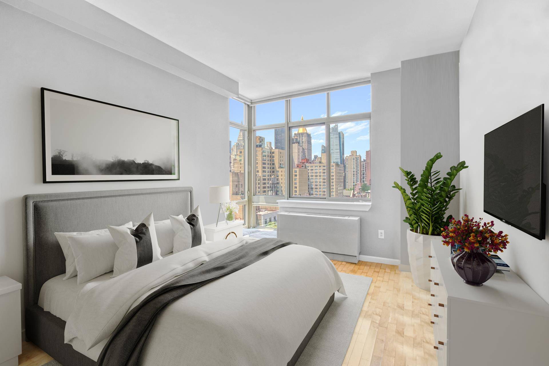 Make this spacious and sunlit three bedroom, two and a half bathroom residence at the Sycamore Condominium your new home in vibrant Kips Bay !