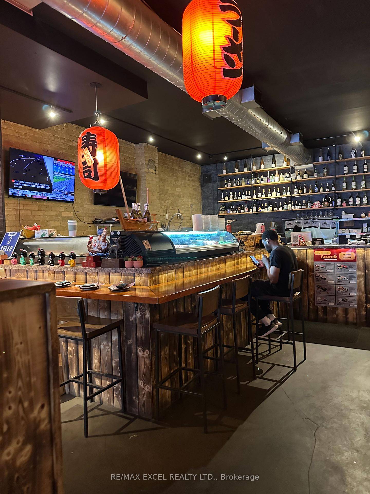 This clean, modern, and functional Japanese sushi restaurant is located on Queen Street East7 year renewal option available.