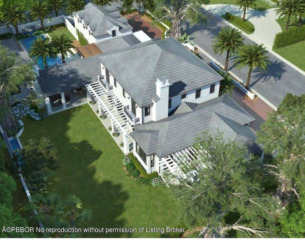 The luxury of land with a new home that architecturally blends with the neighborhood in a sought after North End of Palm Beach.