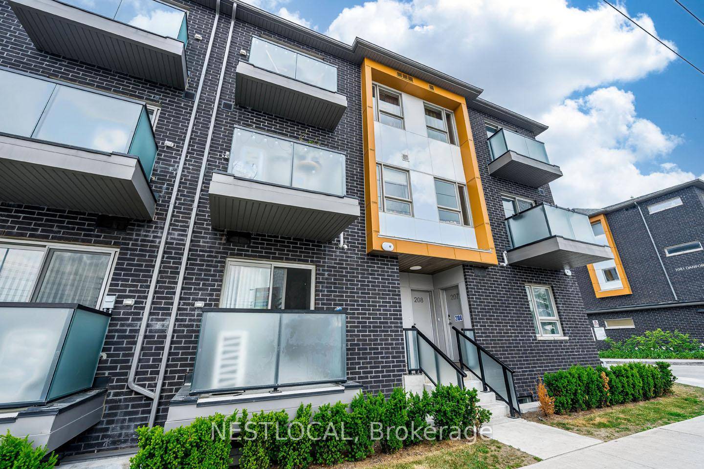 Discover modern urban living in this stylish 3 bedroom, 3 bathroom stacked condo townhouse at 1085 Danforth Road, Suite 206, Toronto.