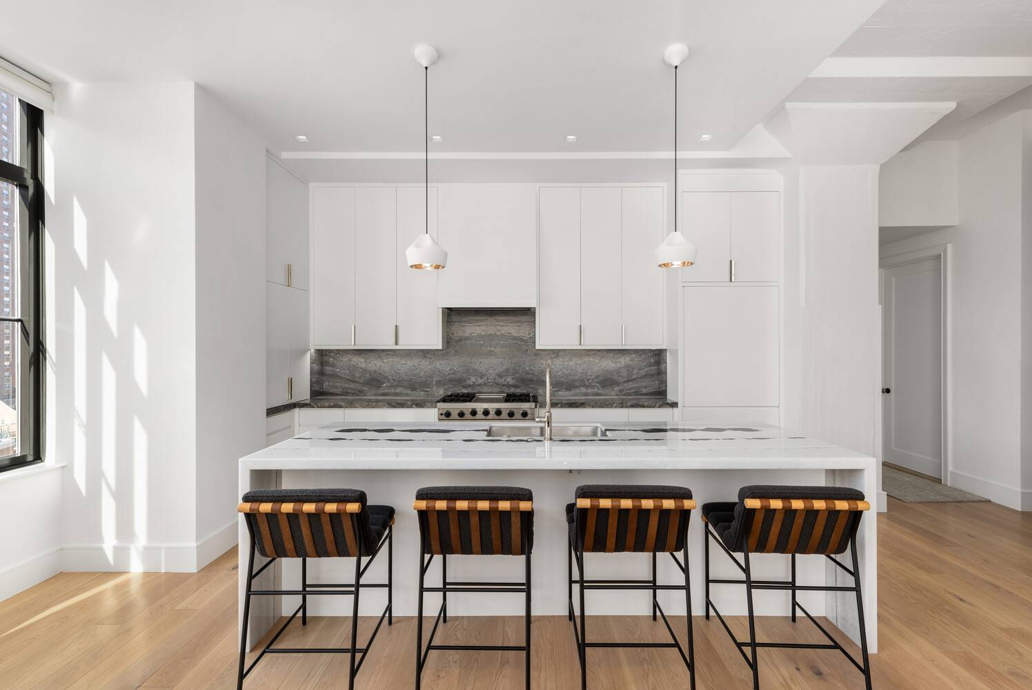This exceptional furnished four bedroom, three and a half bath condominium offers approximately 2, 800 square feet of light filled living space in one of TriBeCa's premier full service buildings.