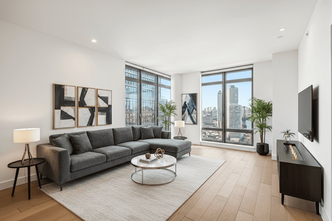 Experience the pinnacle of waterfront living in this high floor, south and east facing sanctuary at 2 Northside Piers.